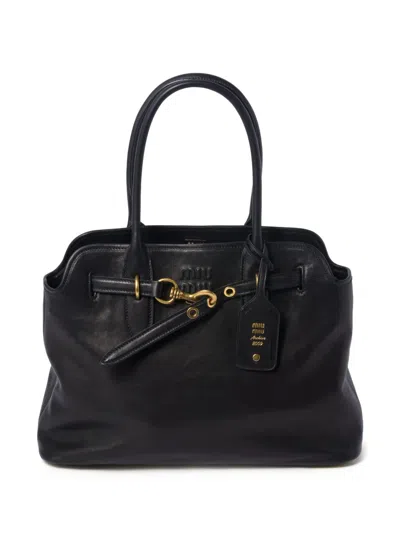 MIU MIU NAPPA-LEATHER TOTE BAG