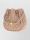 Miu Miu Nappa Leather Travel Pouch With Quilted Design