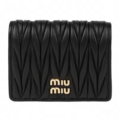 Miu Miu Nappa Leather Wallet In Black