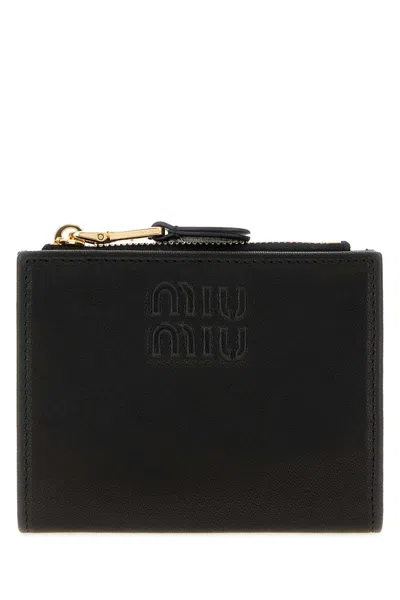 Miu Miu Nappa Leather Wallet In Black