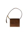 Miu Miu Nappa Leather Wallet With Shoulder Strap In Brown