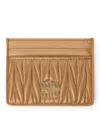 Miu Miu Nappa Matelasse Card Holder`