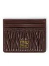 Miu Miu Nappa Matelasse Card Holder`