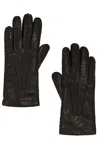Miu Miu Nappa Short Gloves In Nero