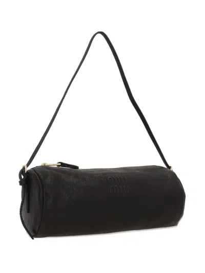 Miu Miu Nappa Leather Pouch In Purple