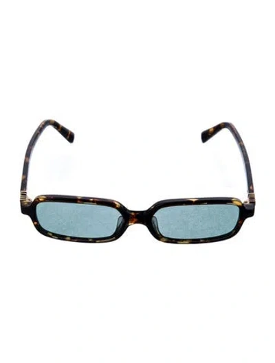 Pre-owned Miu Miu Narrow Tinted Sunglasses In Brown