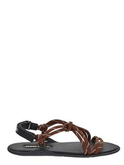 MIU MIU NASTRO SANDALS