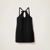 Miu Miu Natté Mini-dress In Black