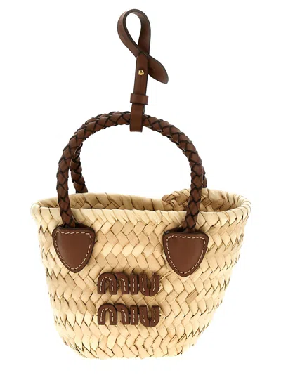 Miu Miu Natural Palmito Mini Handbag