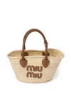 Miu Miu Woven Fabric Shopping Bag