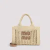 Miu Miu Structured Raffia Handbag With Adjustable Strap