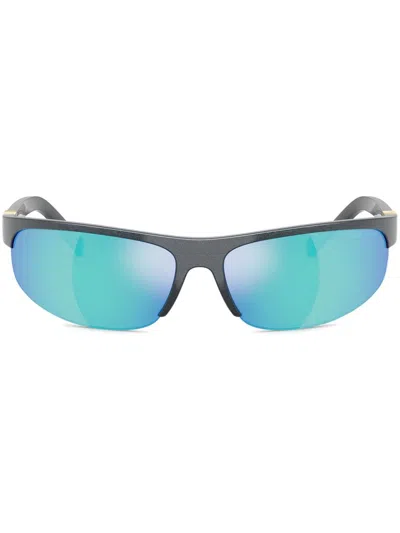 Miu Miu Navigator-frame Sunglasses In Blue