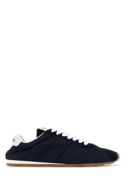 Miu Miu Chocolate Fabric And Suede Sneakers In Brown