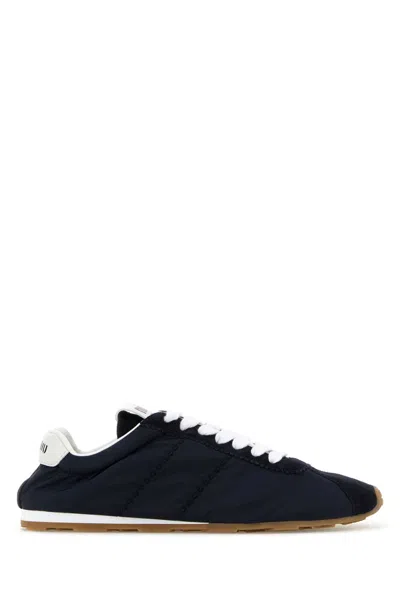 Miu Miu Nylon Sneakers In Blue