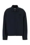 Miu Miu Mohair Blend Jacket Collared Design In Blue