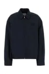 Miu Miu Mohair Blend Jacket Collared Design In Blue