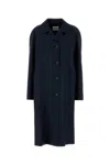 Miu Miu Soprabito Oversize In Misto Mohair Blu Navy Donna In Navy