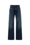 Miu Miu High Waist Wide Leg Denim Trousers In Blue