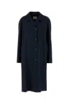 Miu Miu Soprabito Oversize In Misto Mohair Blu Navy Donna In Navy Blue