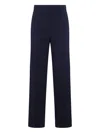 Miu Miu Superfine Wool Trousers And Pockets In Blue