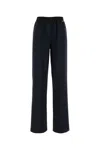 Miu Miu Navy Blue Wool Pant In Blue