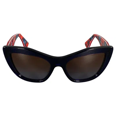 Pre-owned Miu Miu Navy Red Smu 02p Floral Acetate Sunglasses