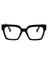 Miu Miu Mu 04uv Square-frame Acetate Glasses In Black