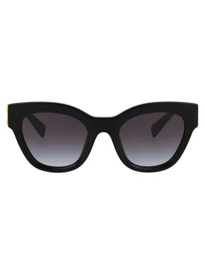 Miu Miu 0mu 01ys Oversized Butterfly Sunglasses In Black