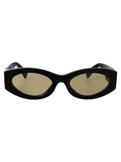 Miu Miu Nero Acetate Sunglasses In Black