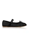 Miu Miu Mesh-design Ballet Flats In Black