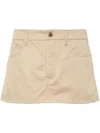 Miu Miu A-line Mini Skirt In Neutrals