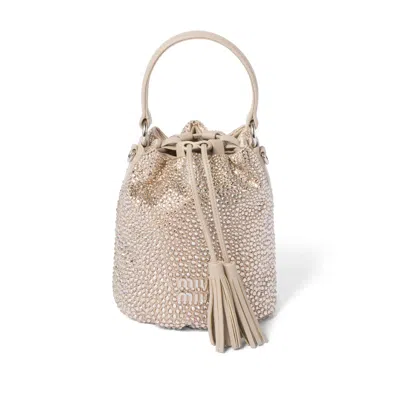 Miu Miu Neutrals Bucket Bags Women In White