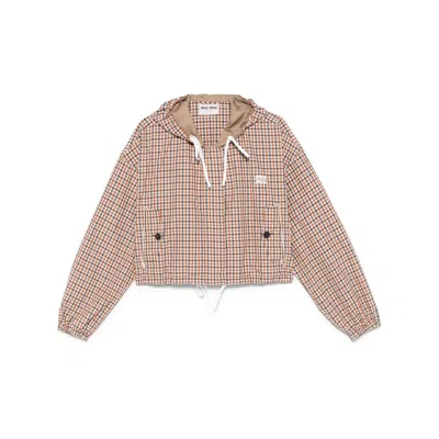 Miu Miu Neutrals Jackets - Bomber Jackets Women In Pink