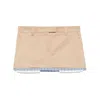Miu Miu Cotton Mini Skirt In Neutral