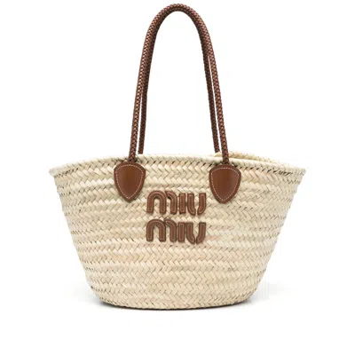 Miu Miu Neutrals Tote Bags Women In White
