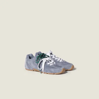 Miu Miu New Balance X  530 Sl Suede And Mesh Sneakers In Blue