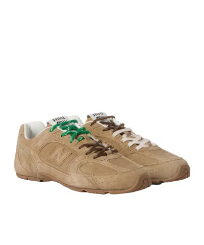 Miu Miu New Balance X  530 Sl Suede Sneakers In Brown