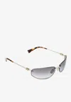 Miu Miu Nocturne Rectangular Sunglasses In Gray