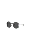 Miu Miu Noir Round Frame Sunglasses In Black
