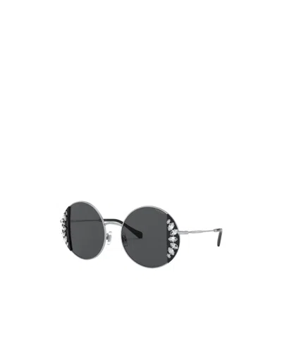 Miu Miu Noir Round Frame Sunglasses In Black