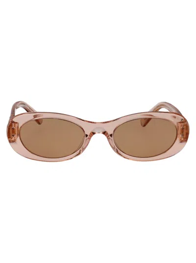 MIU MIU MIU MIU NOISETTE TRANSPARENT ACETATE SUNGLASSES