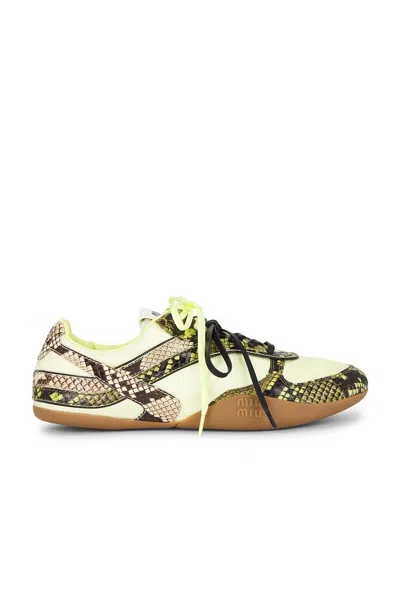 Miu Miu Nylon & Ayers Sneaker In Multi