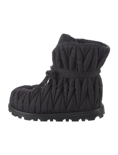Pre-owned Miu Miu Nylon Boots In Black