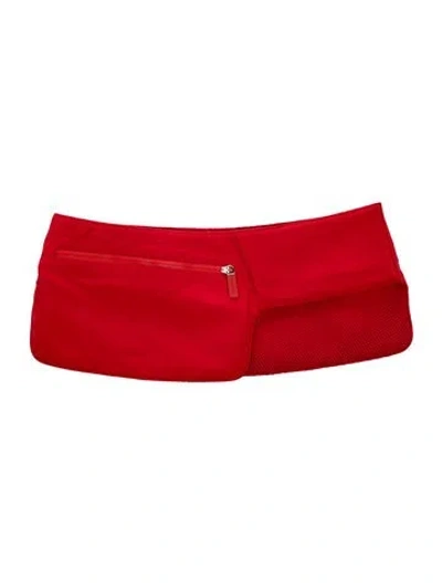 Pre-owned Miu Miu Nylon Clutch Vintage In Red