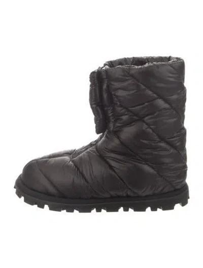 Pre-owned Miu Miu Nylon Combat Boots In Gray