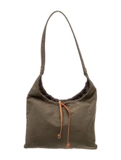 Pre-owned Miu Miu Nylon Shoulder Bag Vintage In Green