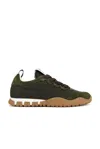 Miu Miu Tyre Technical Fabric And Suede Sneakers In Green