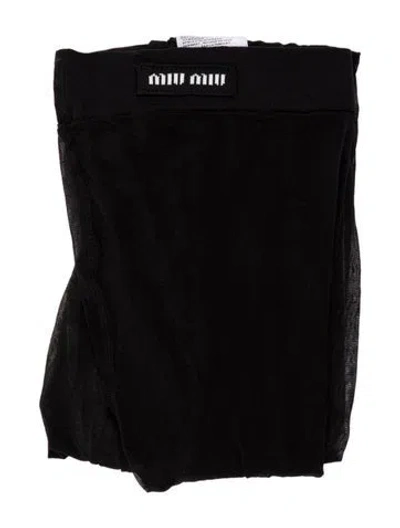Pre-owned Miu Miu Nylon Tights W/tags In Black
