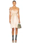 Miu Miu Off The Shoulder Mini Dress In Pink