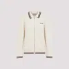 Miu Miu Cotton Cardigan Stripes Detail In White